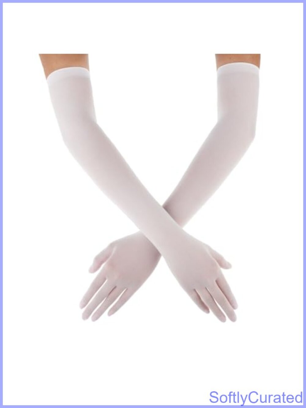Sheer Mesh Long Gloves Stretchy Elbow Length Tulle for Wedding Party